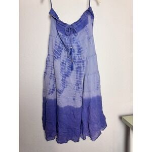 World Market L/XL Purple‎ Tye Dye Maxi Skirt Boho Fairy Cottagecore 100% Cotton